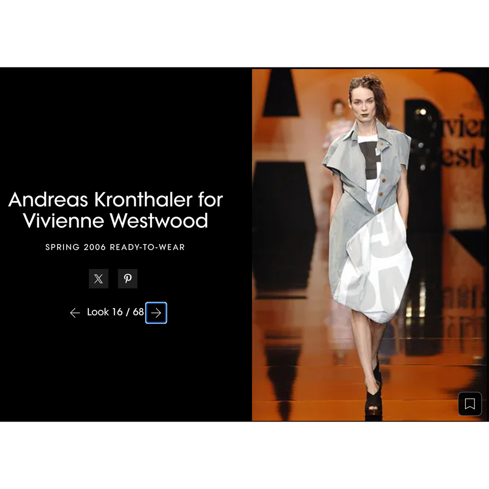 VINTAGE Vivienne Westwood ANGLOMANIA Monday Blouse Grey Stripe Size 40